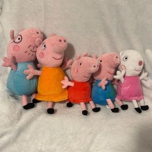 Peppa pig plush family